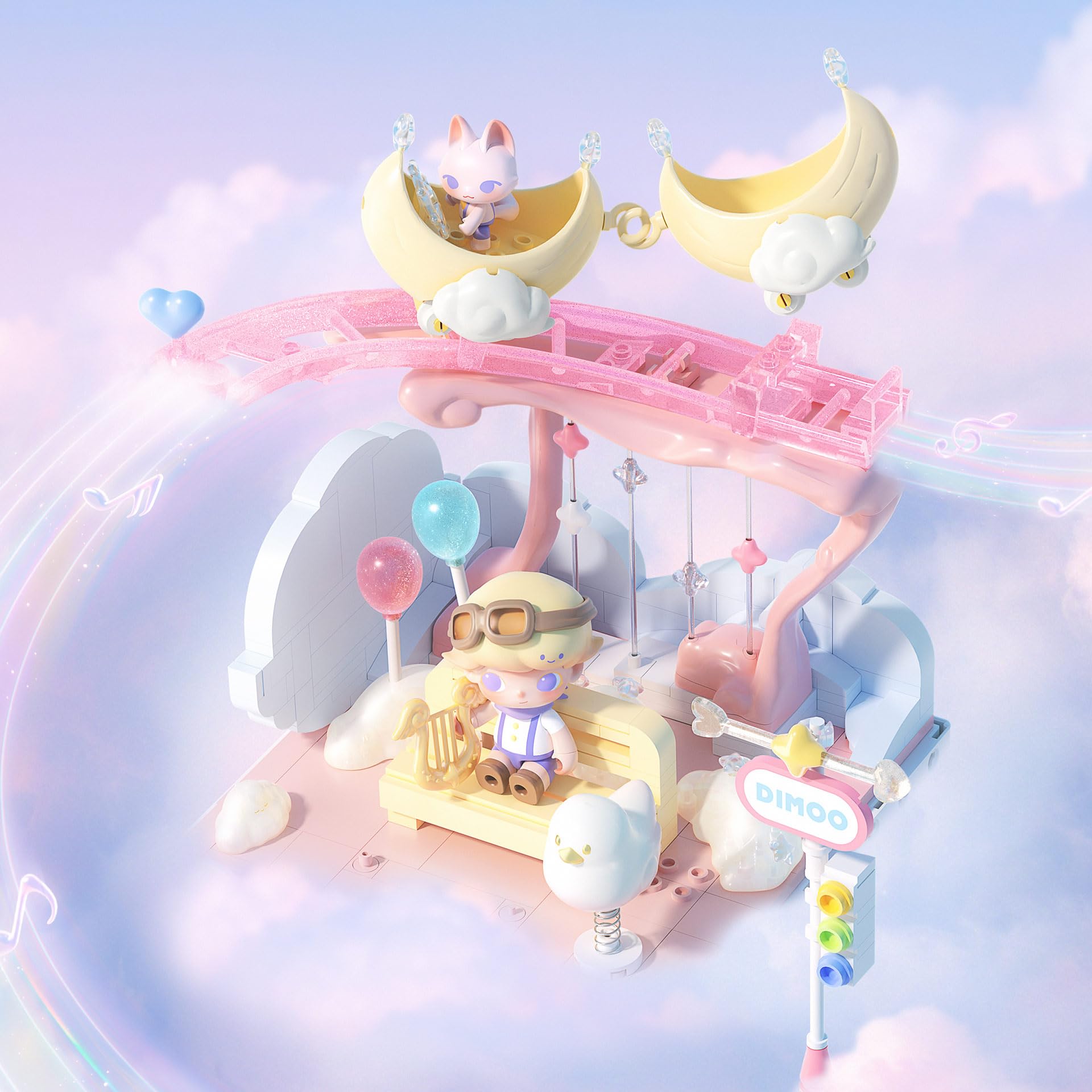 Melody Dream DIMOO シリーズ Conductor Dream シリーズブロックフィギュア Melody Dream DIMOO 全5セット【未開封】 その他